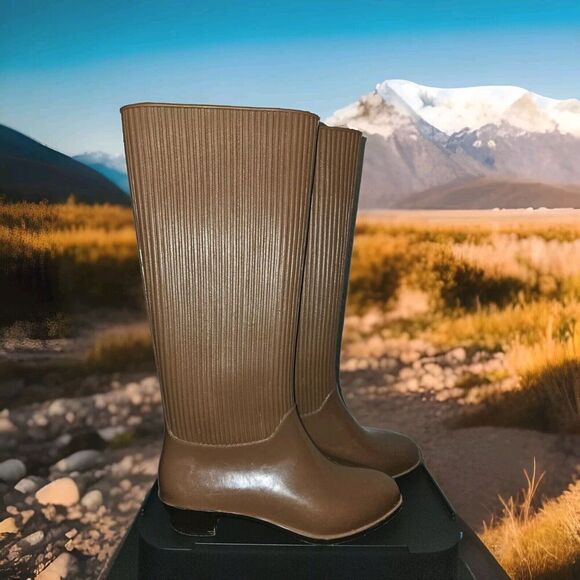 LIZA RIGON Vintage Rubber Rain Boots 1970's Size 6/36 Made In Italy - Picture 1 of 16